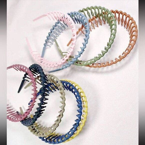 9pc Solid Wave-Shape Hair Claw Hairband - Picture 2 of 12